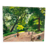 Walk in a park signed dated 1989