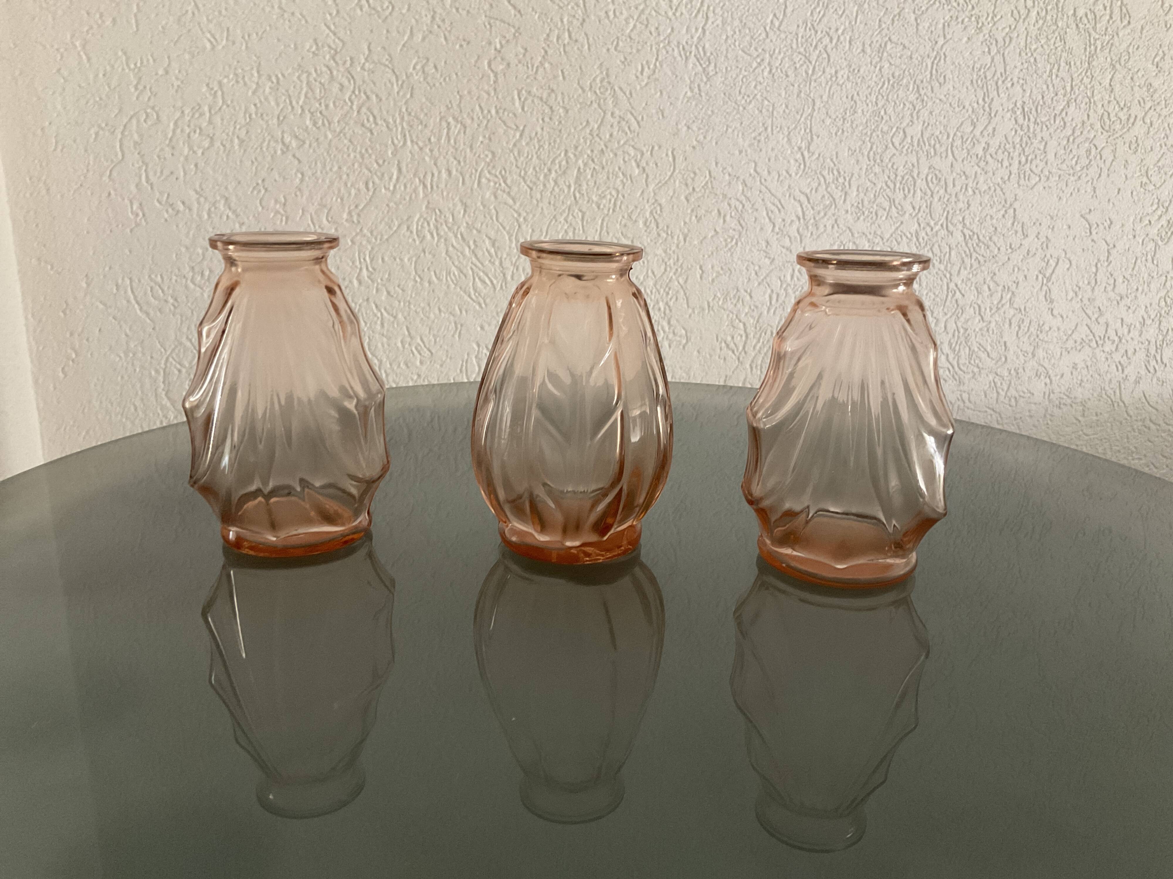 3 art deco soliflores