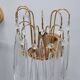 Set of 4 vintage Murano teardrop glass wall sconces 1980s