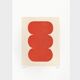 Abstract painting - twist - reddish-orange signed Eawy