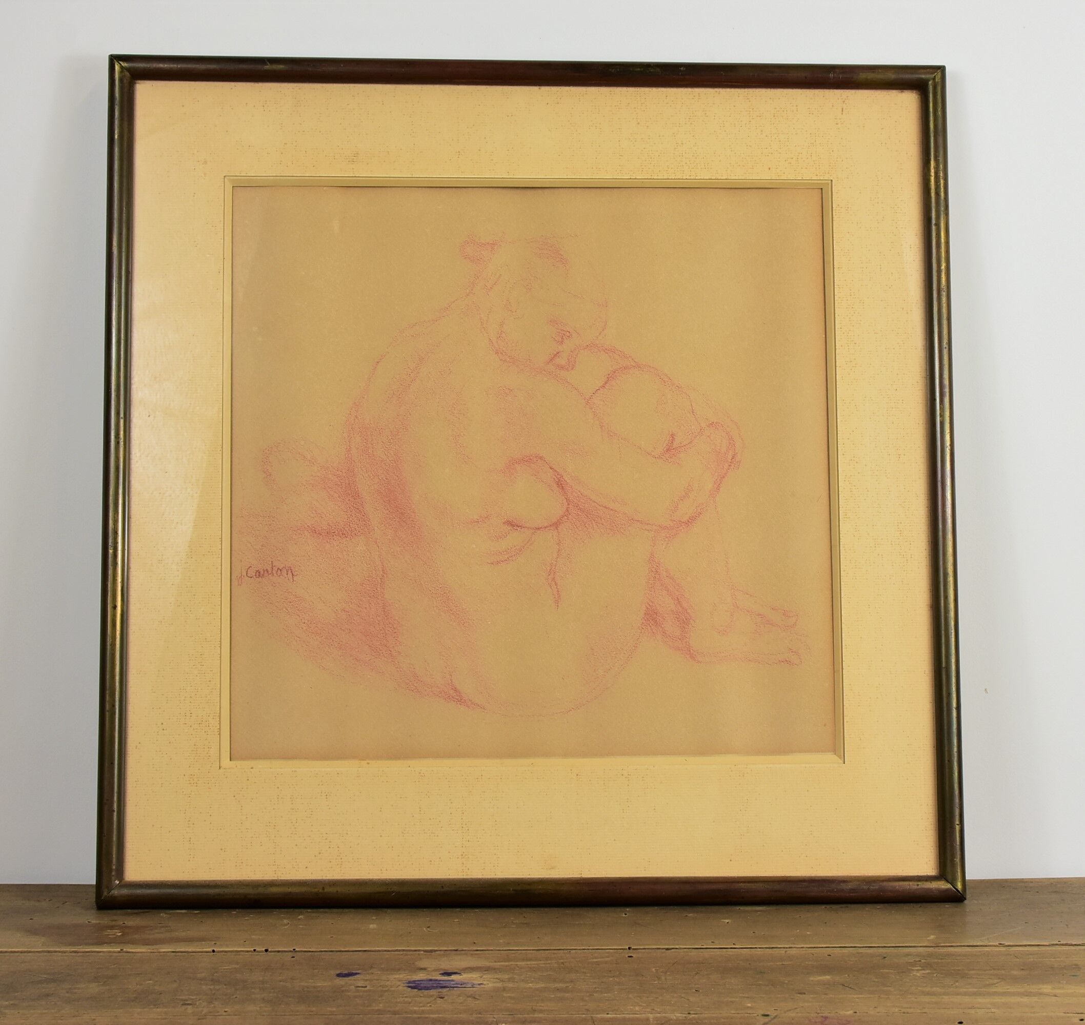Sanguine "femme nue" by Jean Carton.