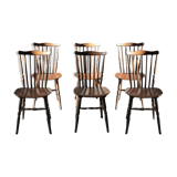 Series of 6 chairs of Bistro Baumann menuet style