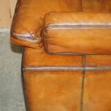 Two-seater canapé De Sede DS17 restored buffalo leather