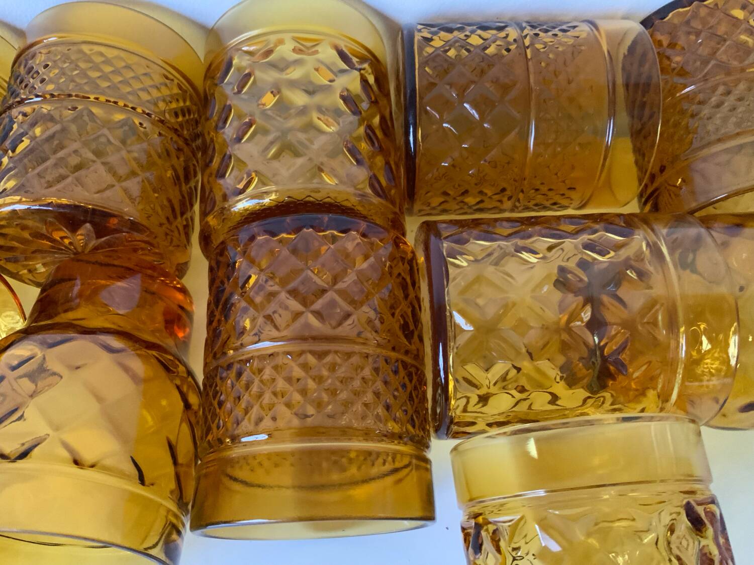 Vintage amber glasses