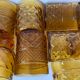 Vintage amber glasses