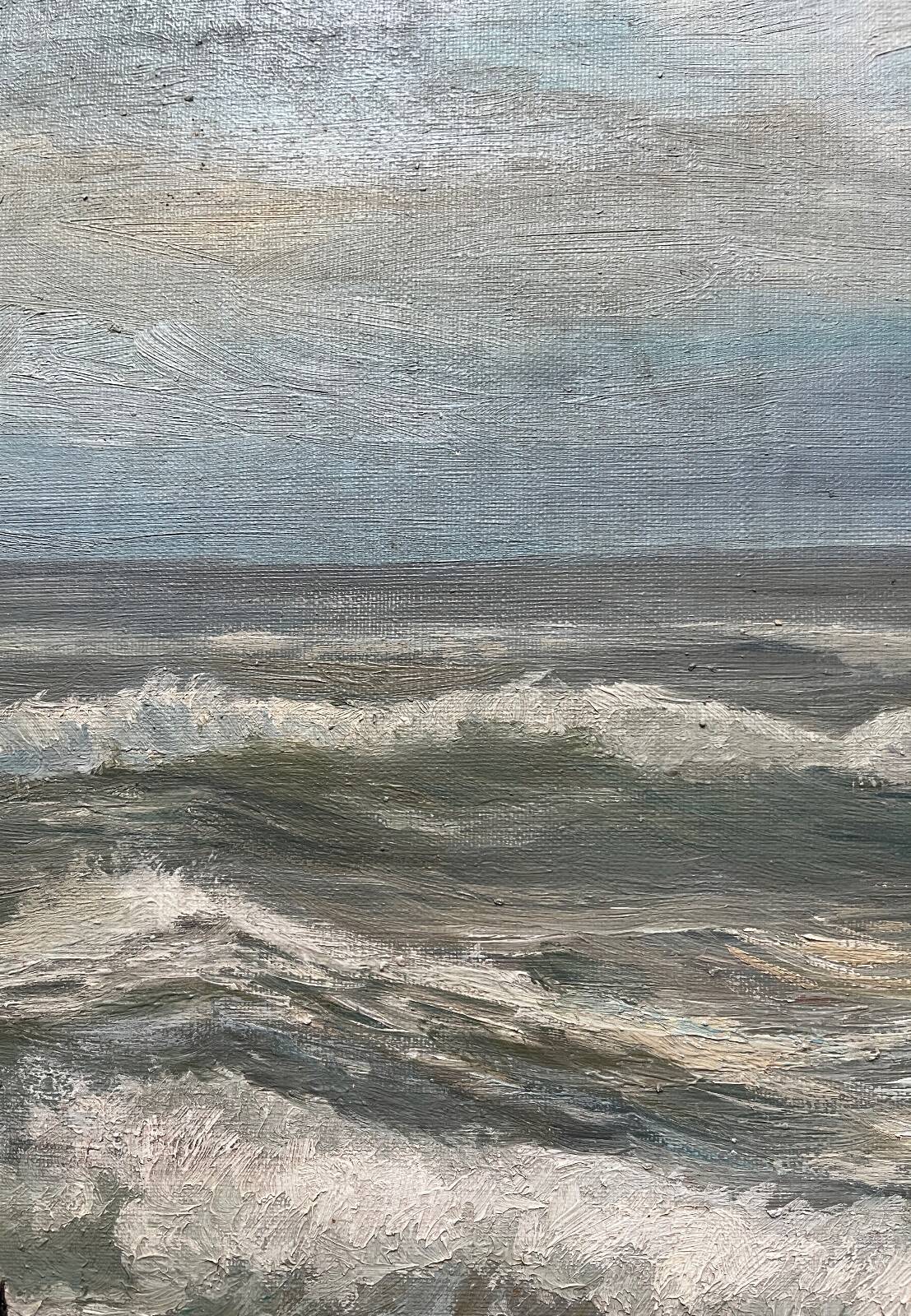 Tableau HST "Marine - rough sea" signed Jacques Jourdan