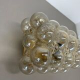 Amber vintage glass wall lamp by Helena Tynell for Glashütte Limburg, 1970s