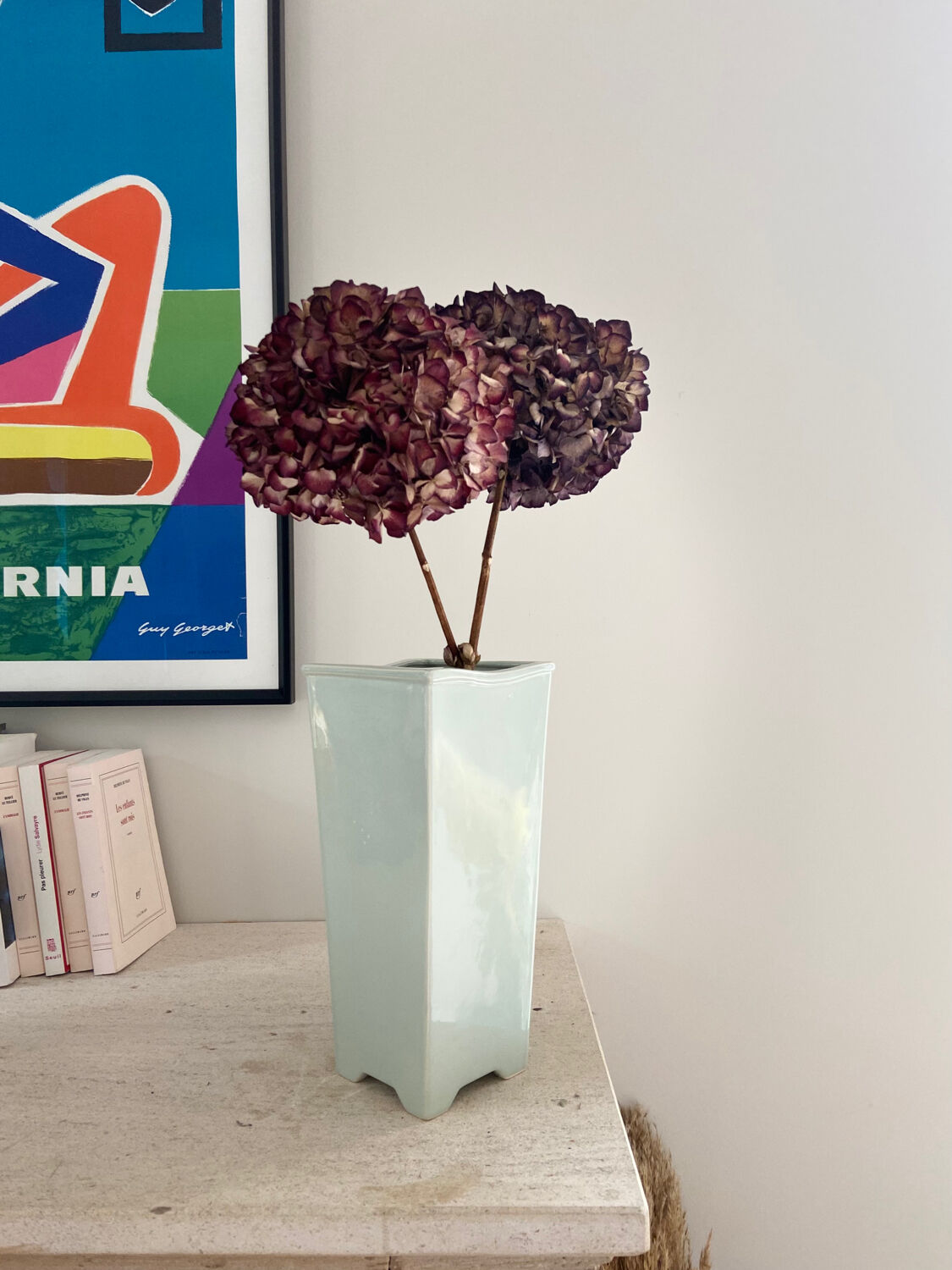 Vase en céramique sauge