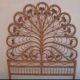Peacock rattan headboard