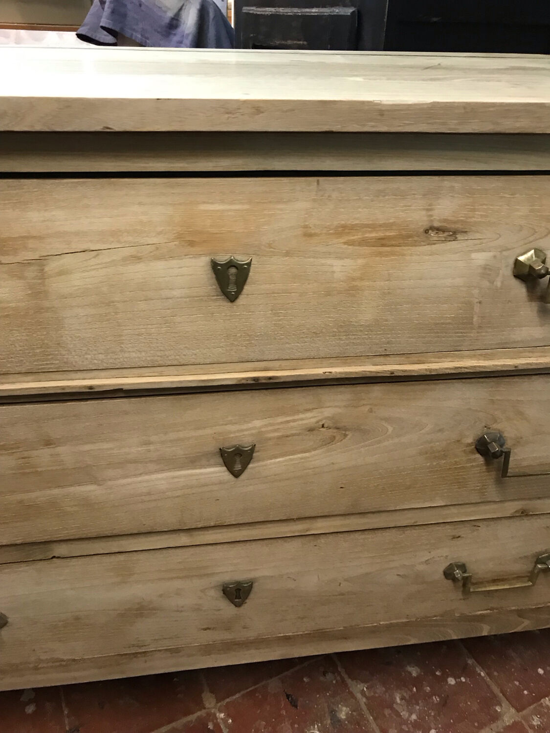 19th-century oak commode