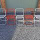 Series of 5 Talin folding metal chairs