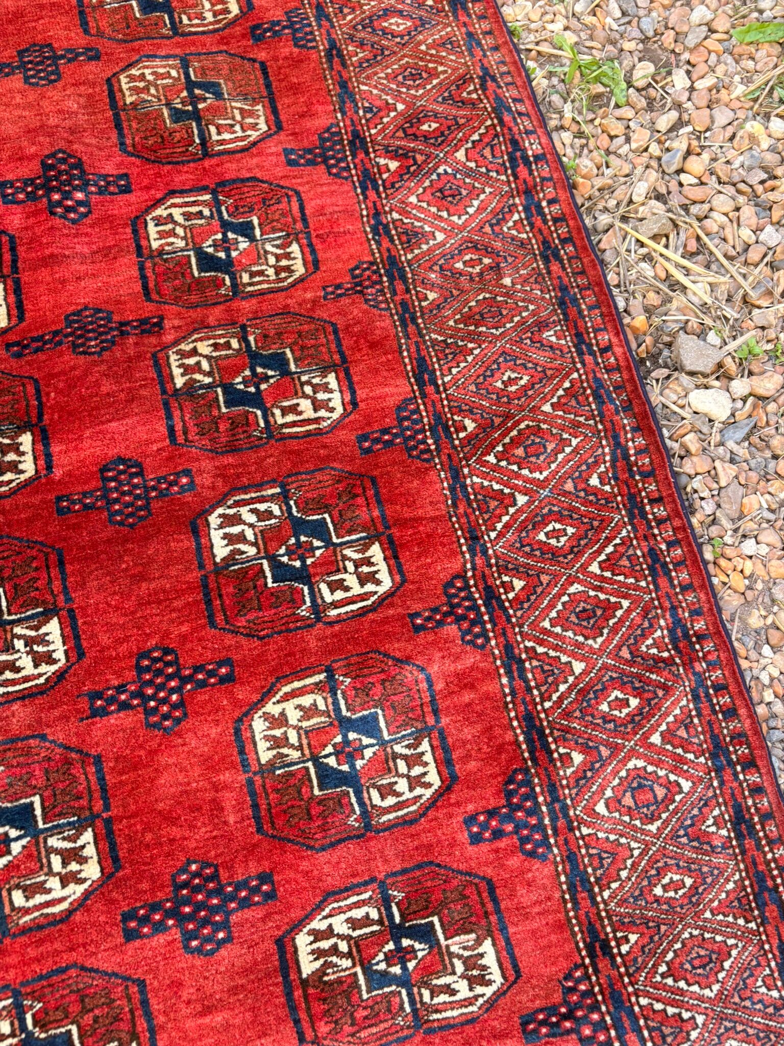 Pakistani Bukhara Carpet 152x118 Wool Mori Handcrafted Red Oriental