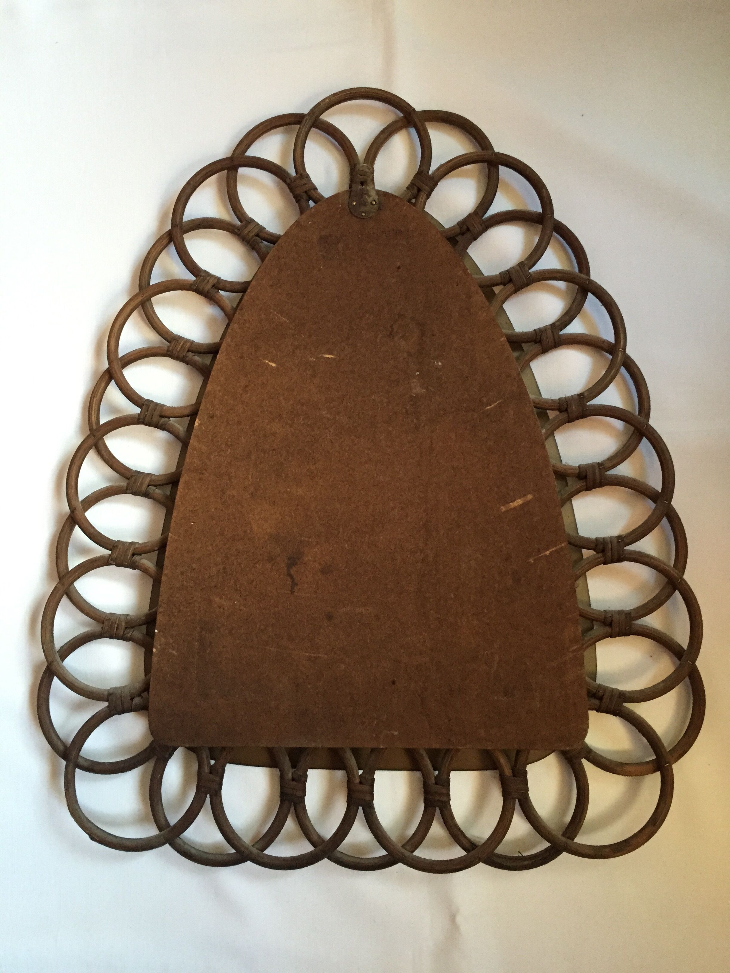 Mirror shape mirror rattan 48x59cm