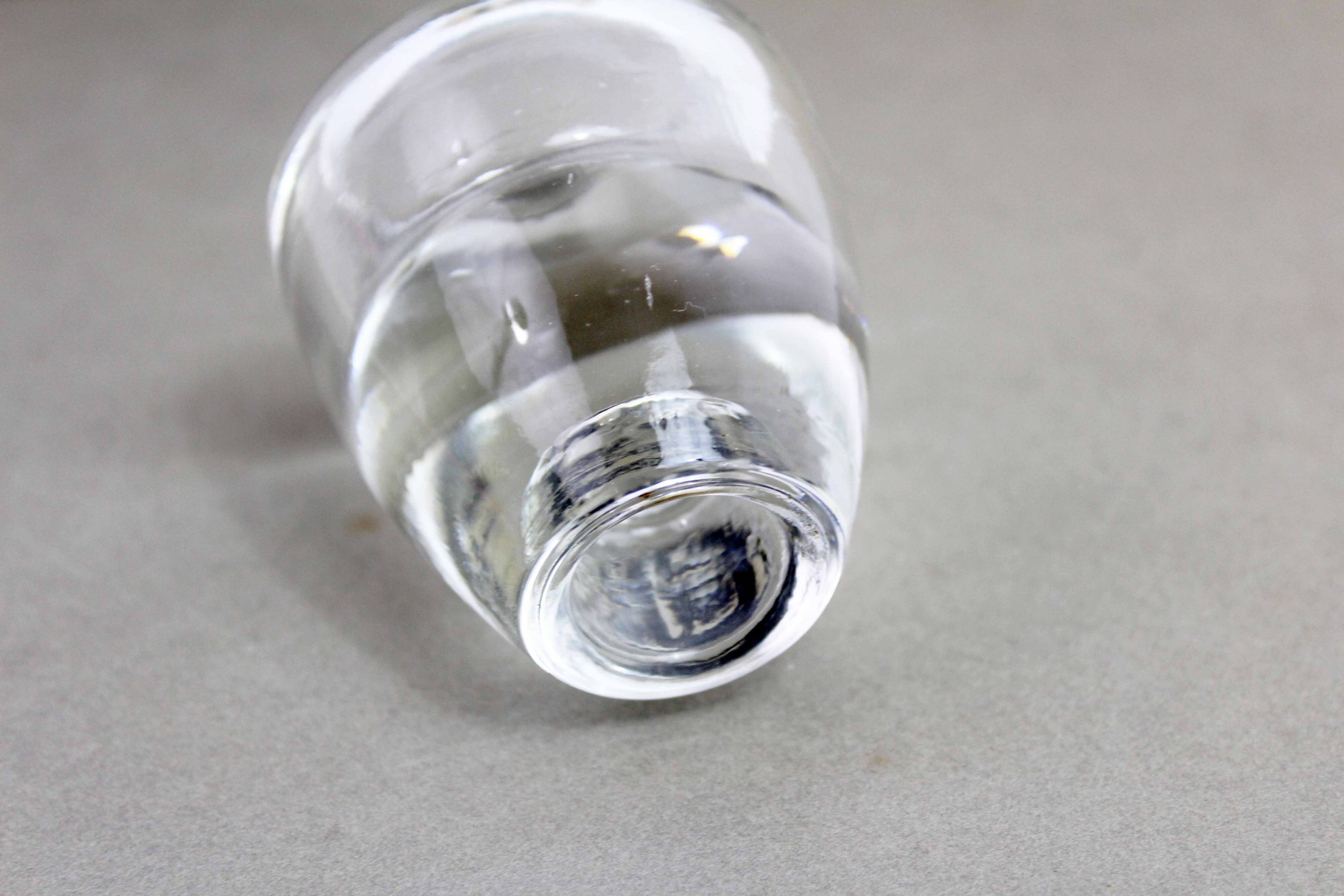 Reversible glass candle holder 1980