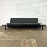 Harvink The Mission sofa with black frame and dark gray upholstery