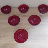 Ensemble de six verres, Murano