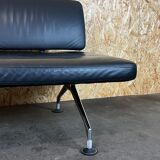 1990s Area Lounge Sofa Leather Sofa by Antonio Citterio for Vitra Chrom Design