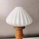 Set de 2 lampes de table vintage en bois 70s