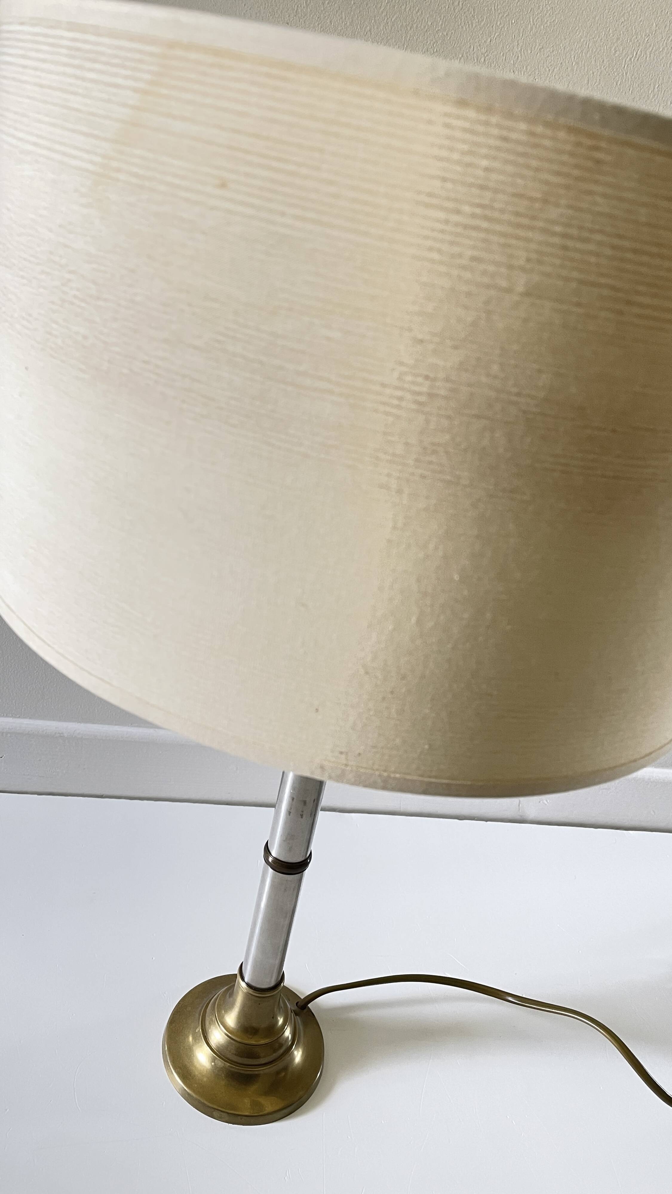 70s lamp with wood effect lampshade