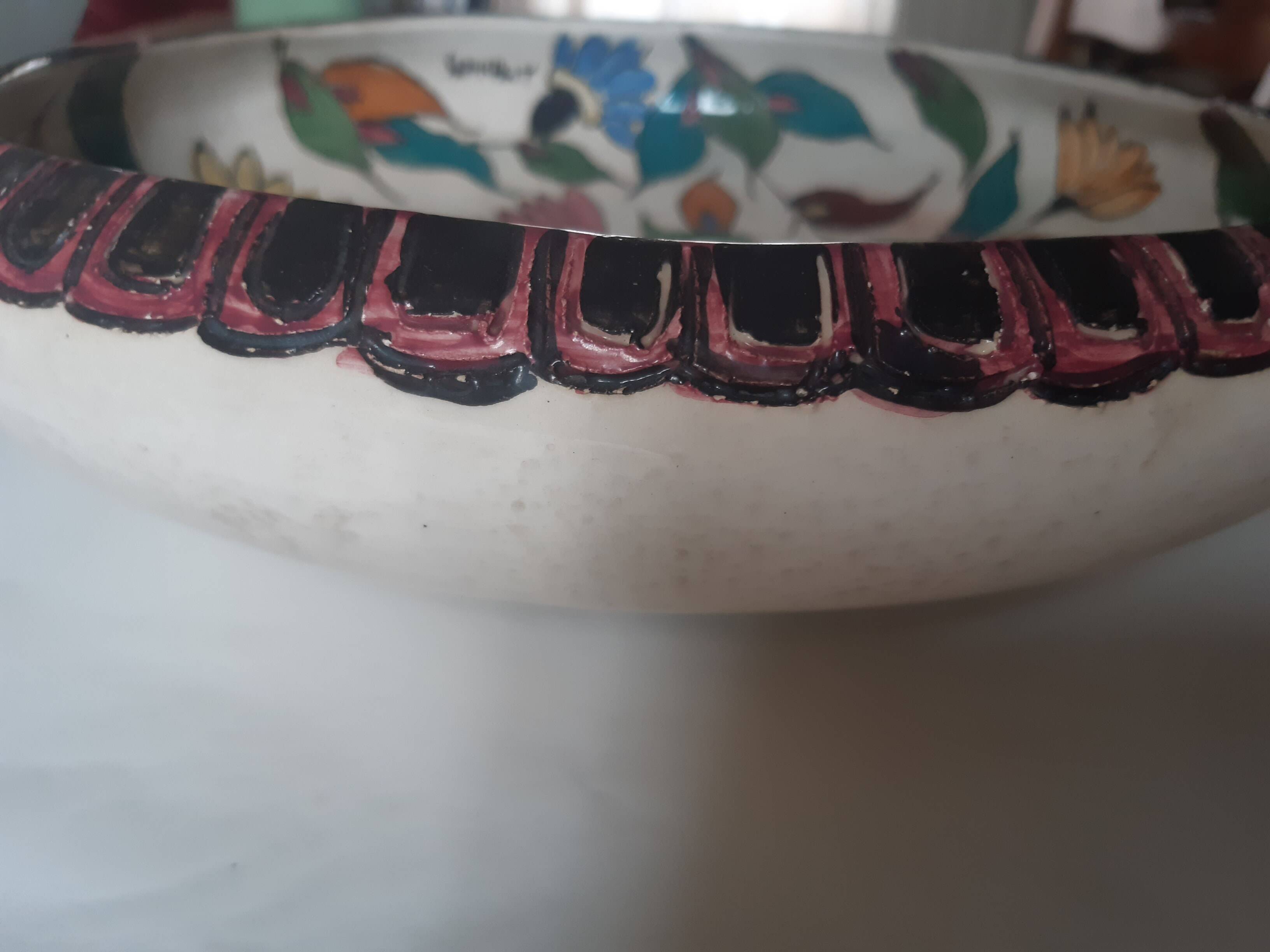 Large ceramic dish from Vallauris signed Jérôme Massier