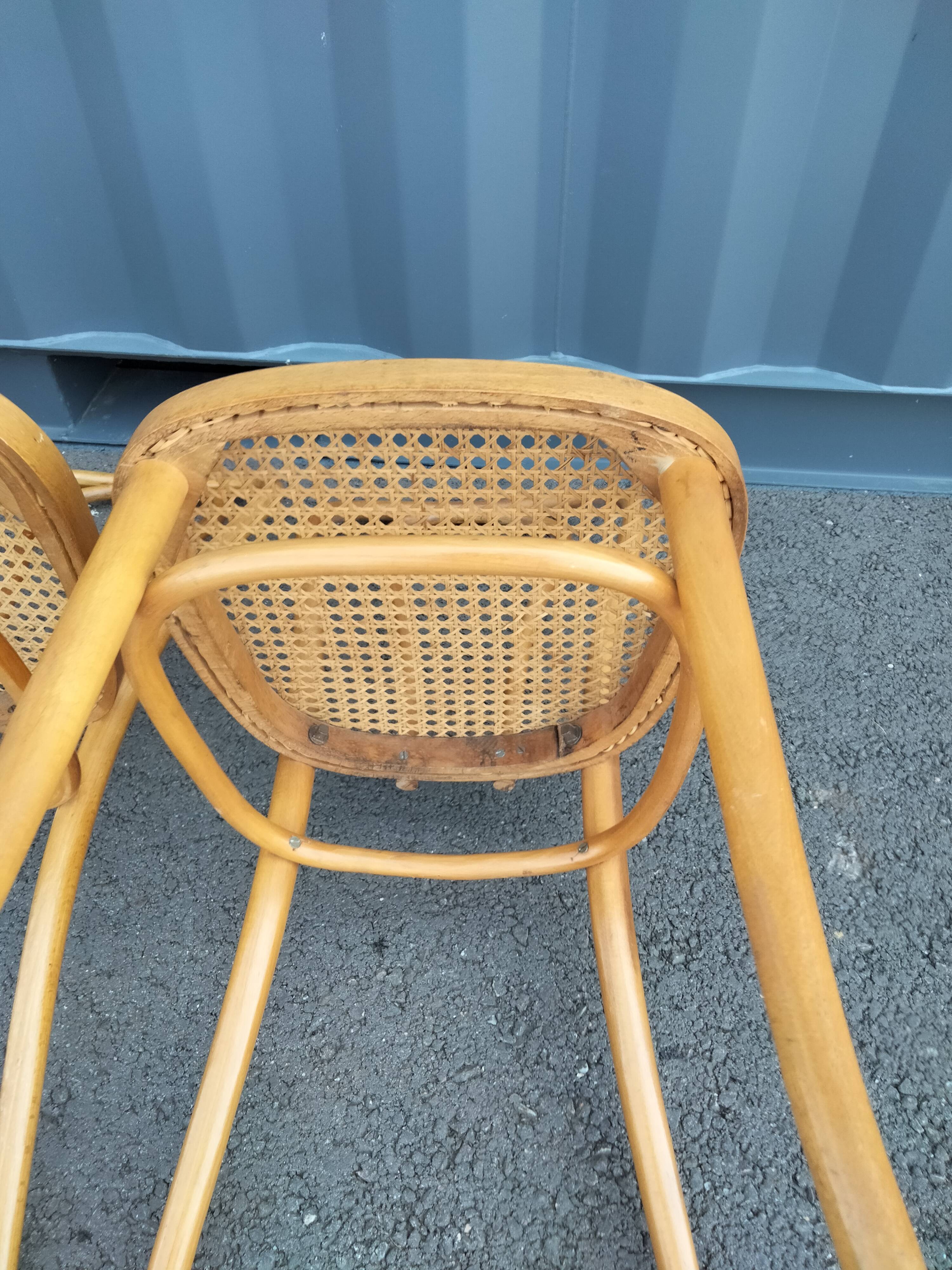 6 vintage cannees chairs old