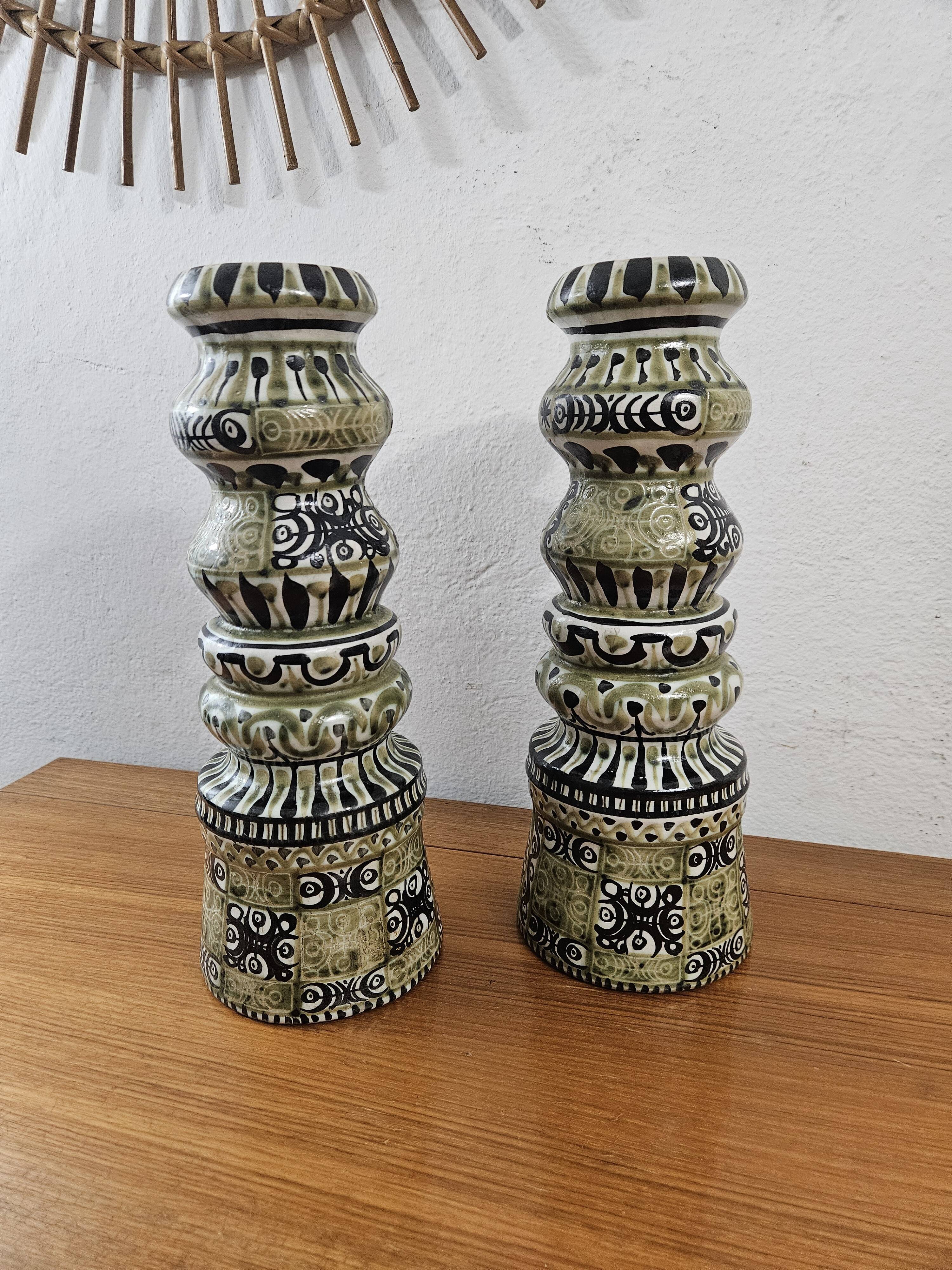 André Horellou Candlesticks - Ceramic