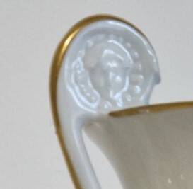 Paire de tasses litron d'époque Second Empire Décor impérial Napoléon Ier