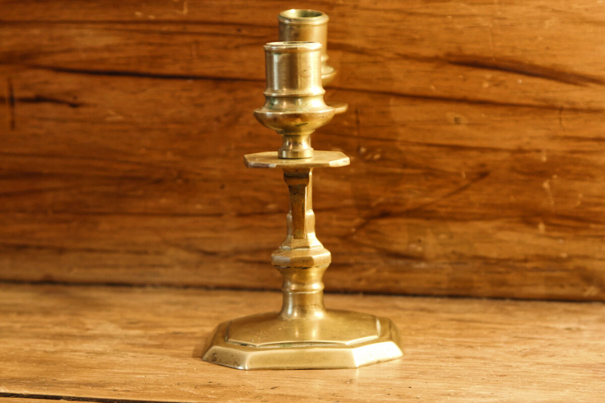 Bronze candle holder, late nineteenth century