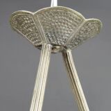 Chandelier / Basin by Noverdy, Silvered Bronze Mount, Art Deco, c. 1930