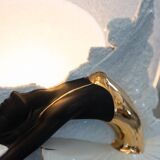 Lamp in murano glass and ceramic