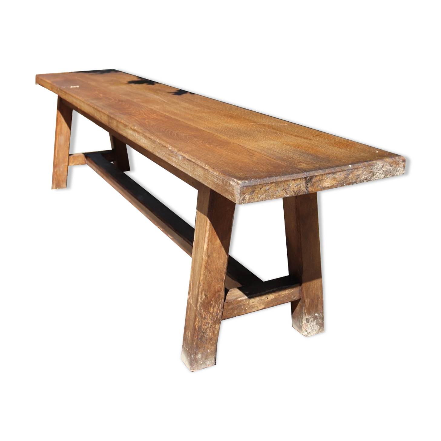 Old oak farmhouse bench