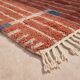 Authentic natural wool rug with traditional coloured patterns 2/3 m