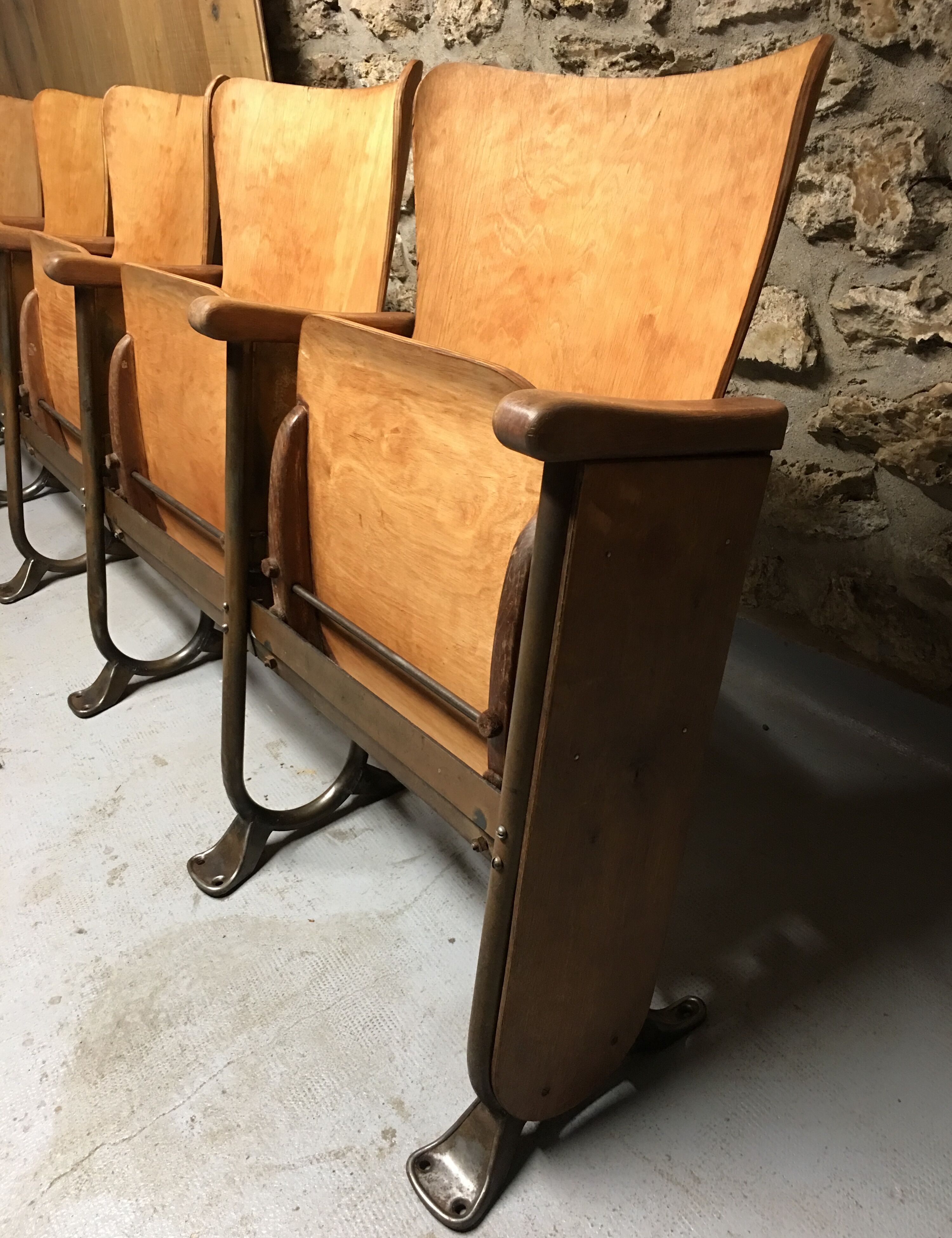 Former folding seats of theatre or cinema 1940