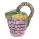 Majolica pitcher Ceramiche di Bassano raisins Italy vintage summer decor