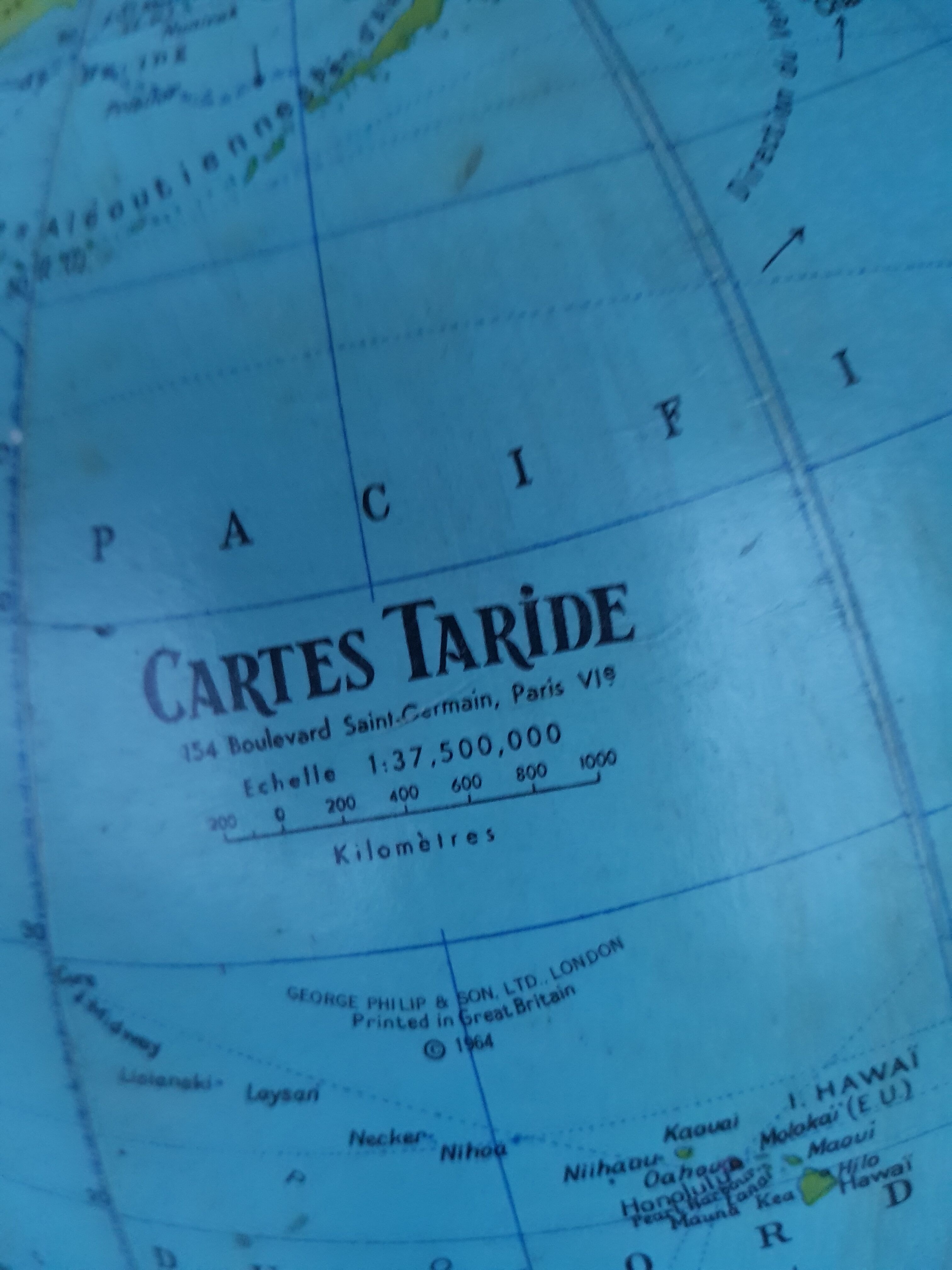 Mappemonde Cartes Taride Paris