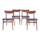 Set of 4 Frastrup chairs in teak oak.