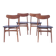 Set of 4 Frastrup chairs in teak oak.