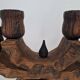 Pair of Brutalist Wooden Candle Holders