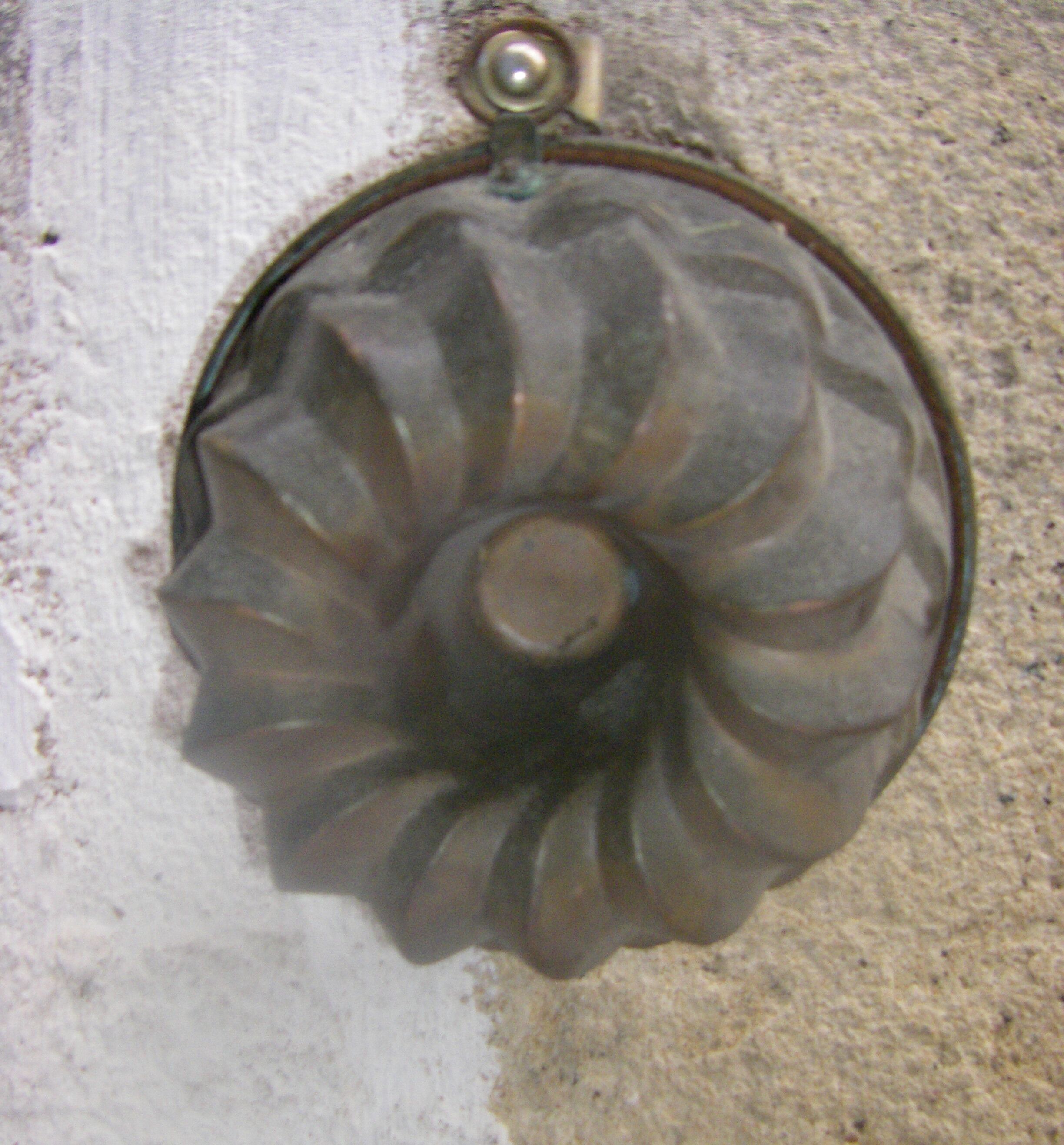 Old copper cake pan.