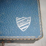 Suitcase in Cadillac sewn cardboard, early 20th