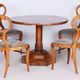 Restored Biedermeier Set Of Four Oak Walnut Chairs, Vienna, Austria, 1820s