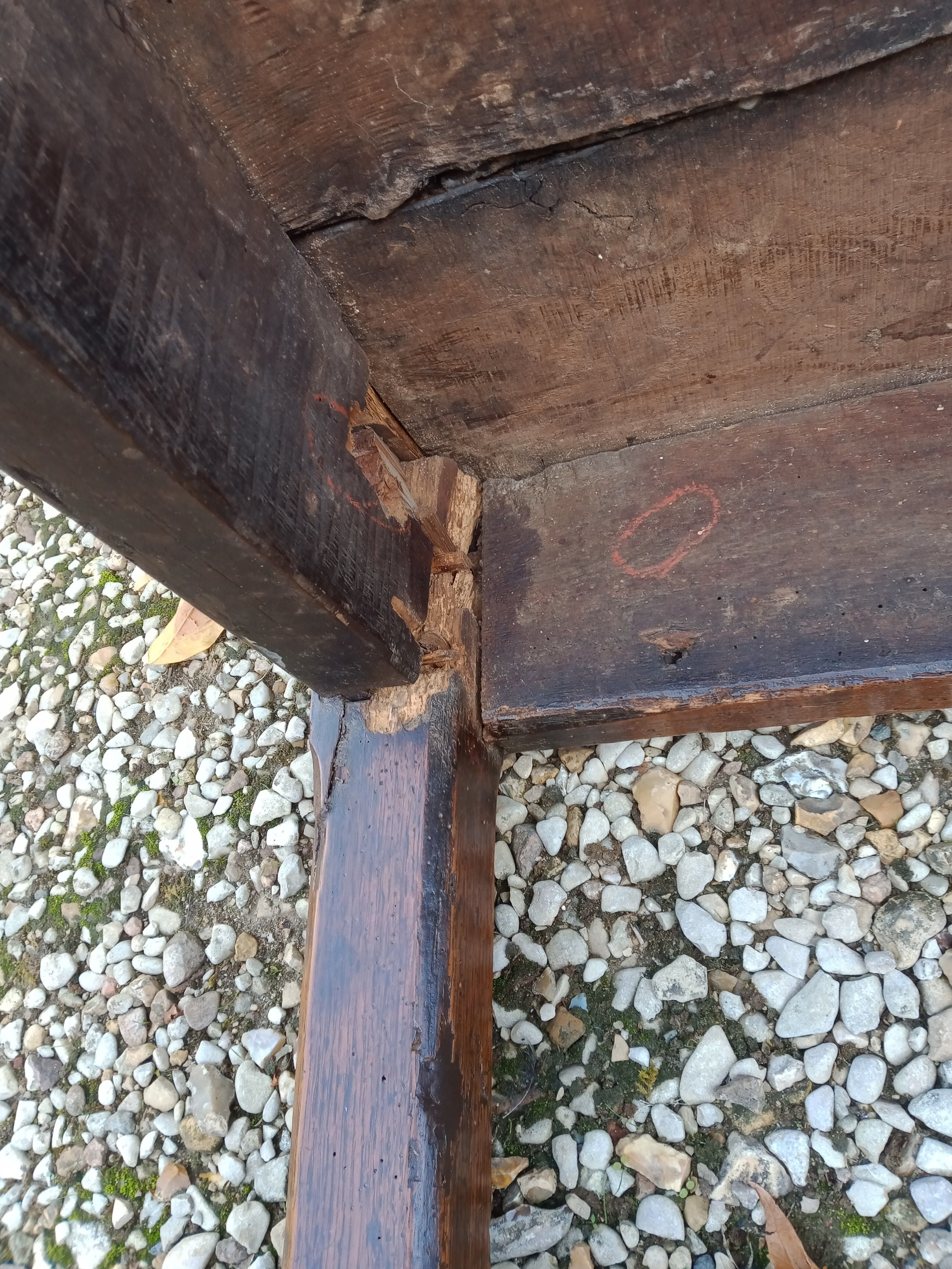 Old oak farmhouse table