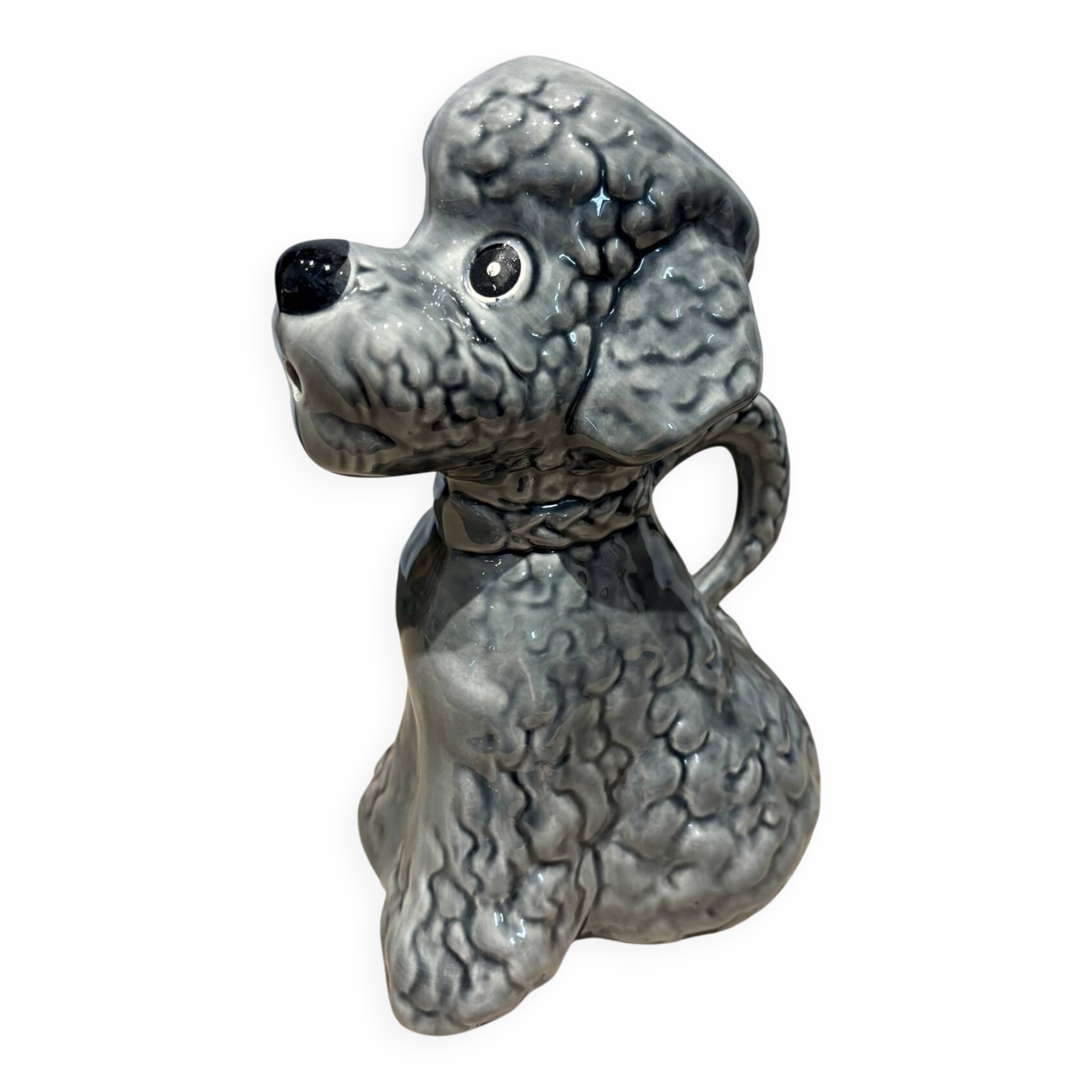 Old ceramic poodle jug