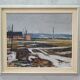 Swedish Modern Painting, Signed,  1955, Oil on Panel, Framed