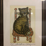 Lithographie d’un chat