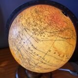 Ancient Light Earth Globe by Girard, Barrère and Thomas