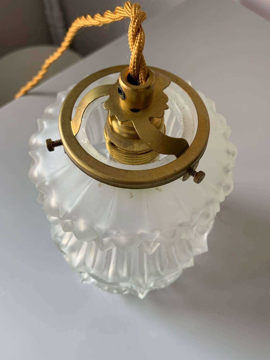 Vintage art deco pendant or portable lamp