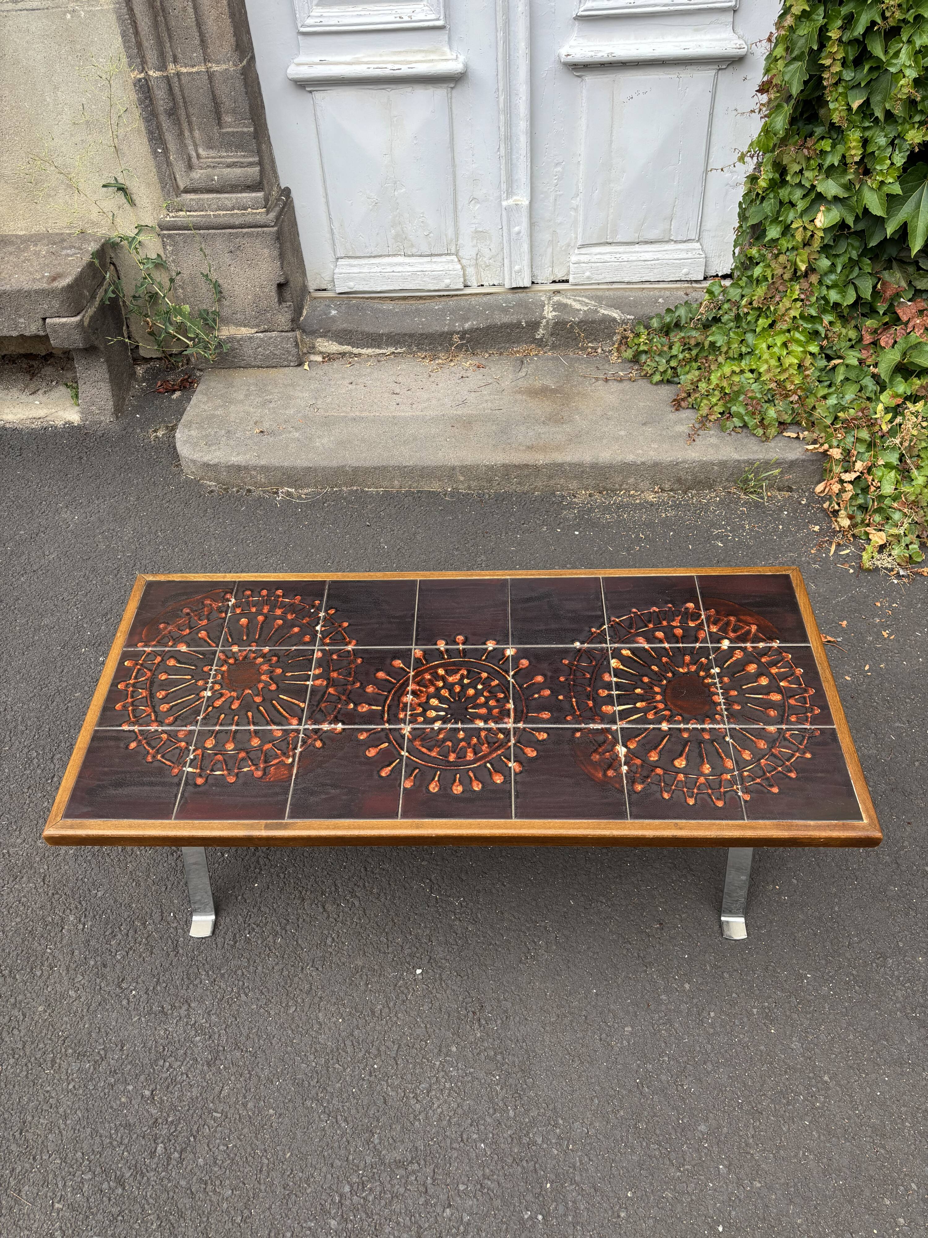 Vintage ceramic coffee table from the 1970s