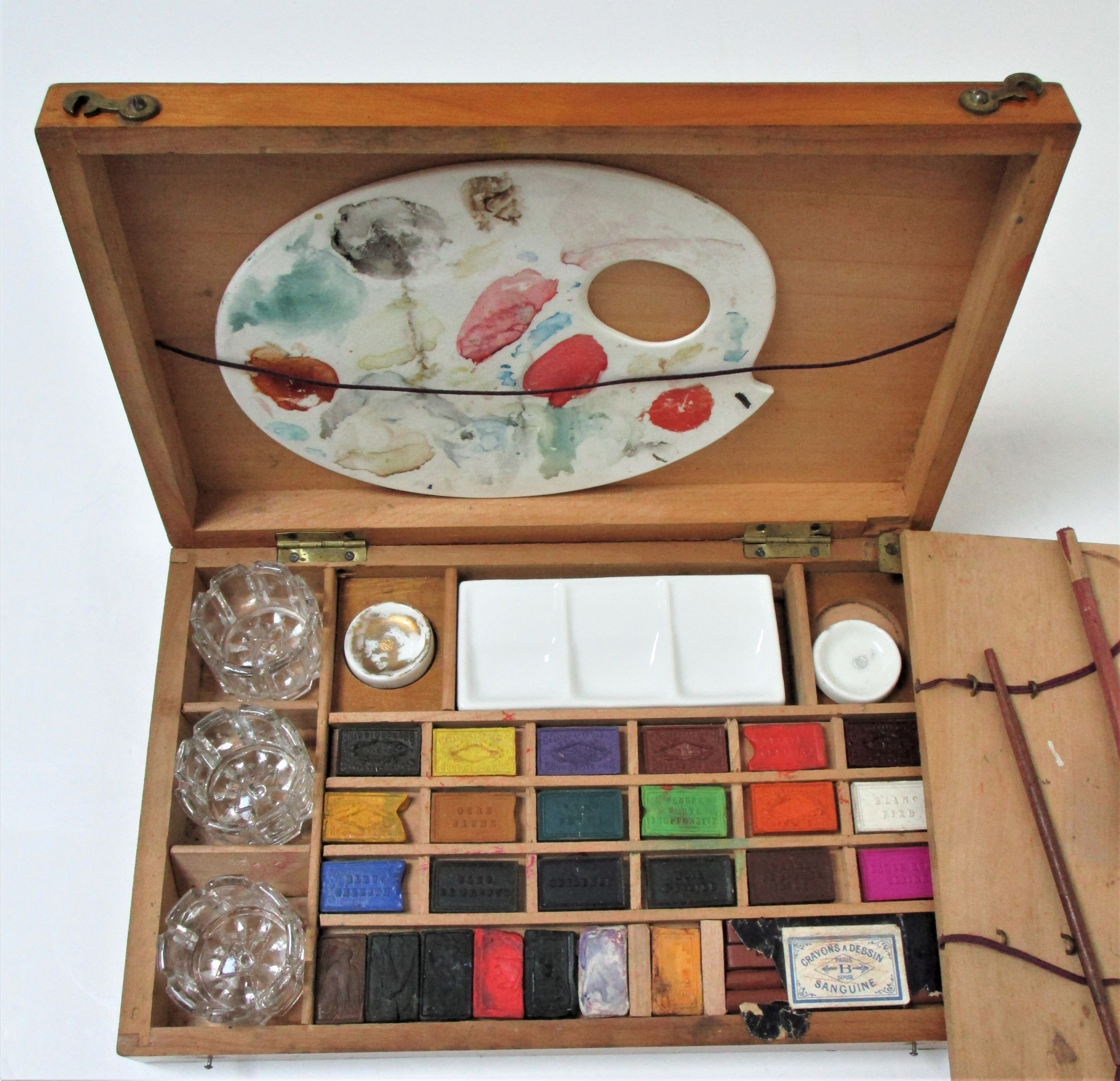 Early 20th-century bourgeois watercolor box