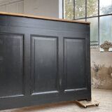 Enfilade de métier en chêne avec portes vitrées